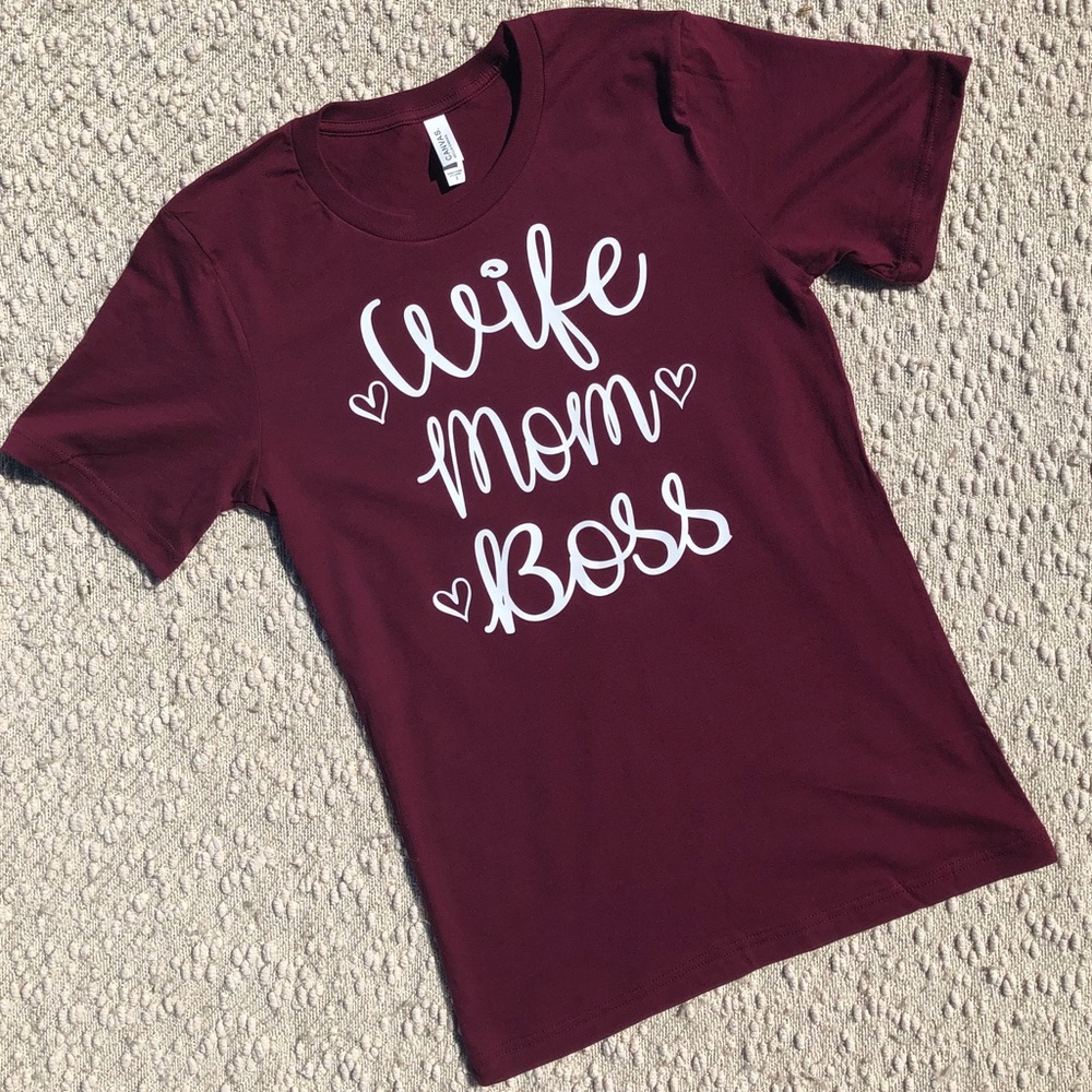 Wife•Mom•Boss Tee.  ONLY M & L left! - Picture 2 of 3